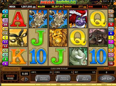 Mega Moolah Fruit Machine